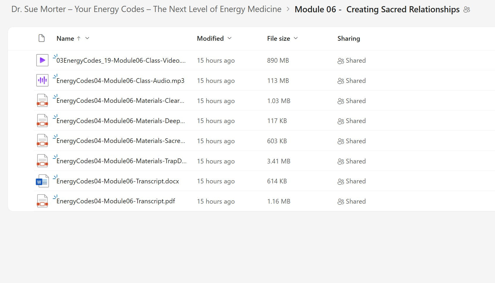 Dr. Sue Morter - Your Energy Codes -The Next Level of Energy Medicine Module 6 on My Premium Courses 