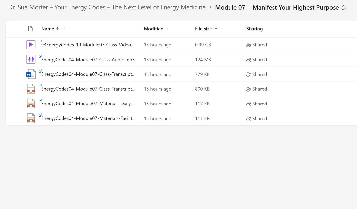 Dr. Sue Morter - Your Energy Codes -The Next Level of Energy Medicine Module 7 on My Premium Courses 