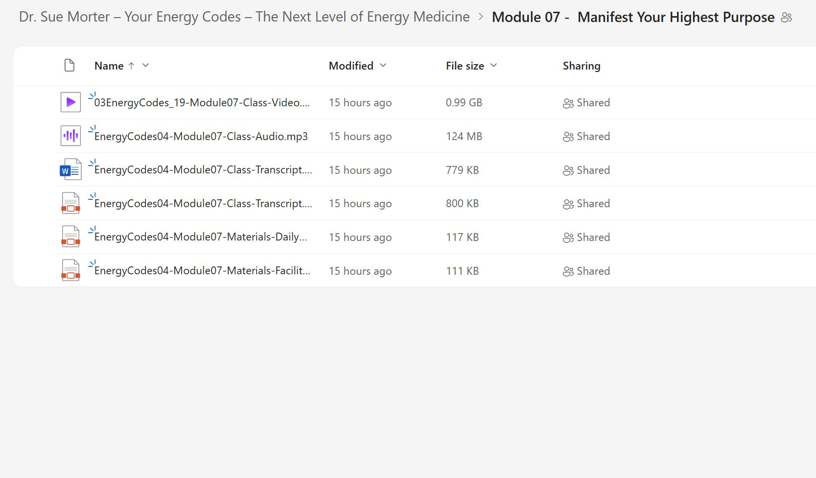 Dr. Sue Morter - Your Energy Codes -The Next Level of Energy Medicine Module 7 on My Premium Courses 
