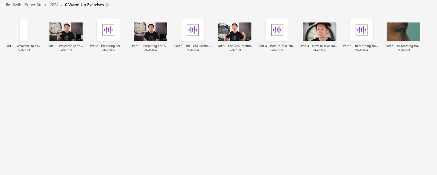 Jim Kwik - Super Brain Exercises Module on My Premium Courses
