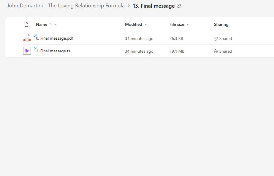Dr John Demartini – Loving Relationship Formula Module 13 on My Premium Courses