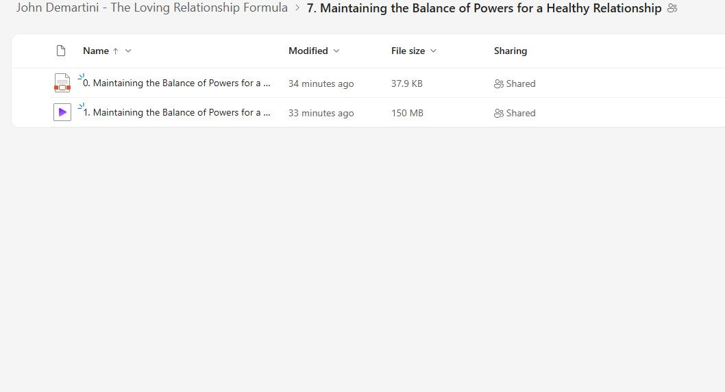 Dr John Demartini – Loving Relationship Formula Module 7 on My Premium Courses