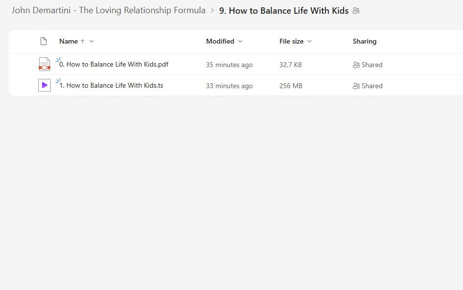 Dr John Demartini – Loving Relationship Formula Module 9 on My Premium Courses
