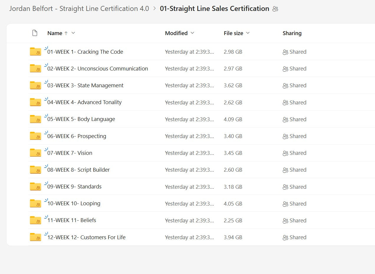 Jordan Belfort – Straight Line Sales Certification 4.0 Module 1 on My Premium Courses