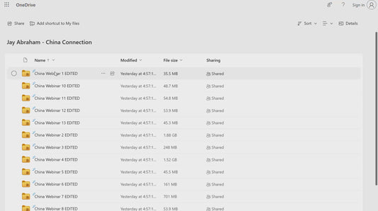 Jay Abraham – China Connection Modules Video File on mypremiumcourses.com