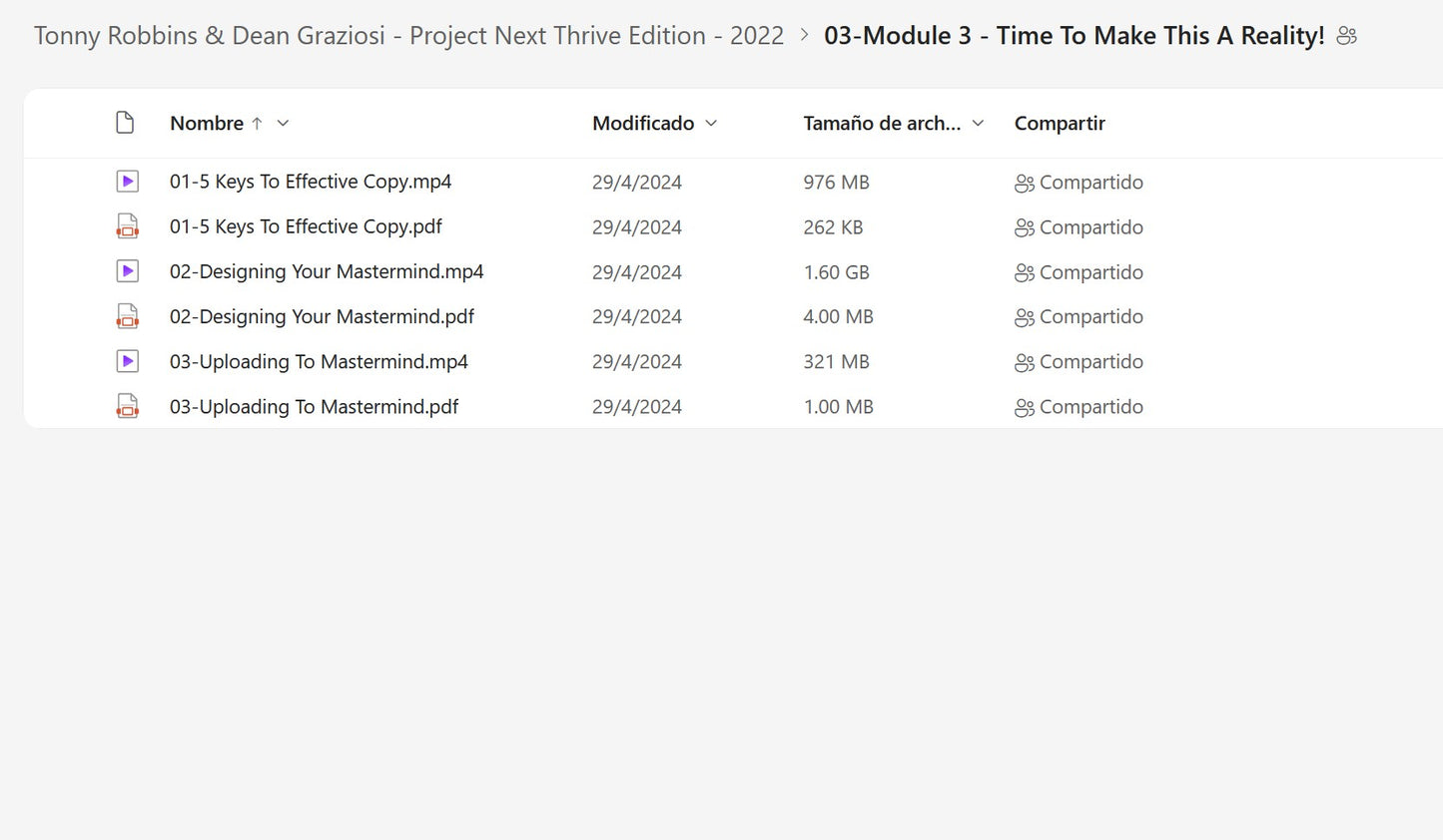 Tony Robbins & Dean Graziosi – Project Next Thrive Edition 2022 Module 3 on My Premium Courses