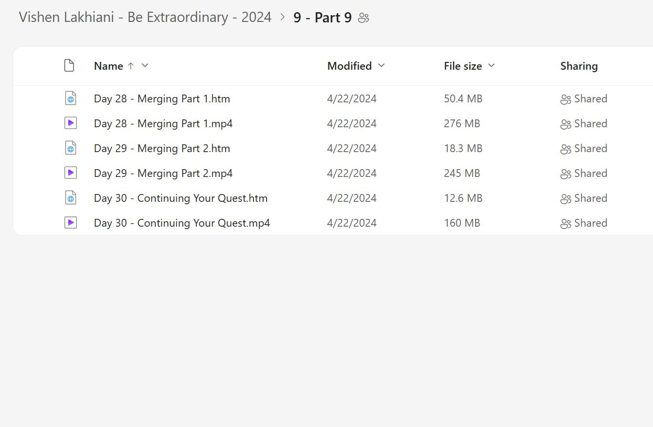 Vishen Lakhiani - Be Extraordinary Module 9 on My Premium Courses