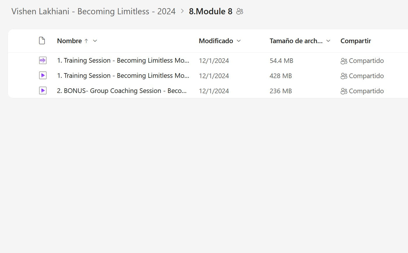 Vishen Lakhiani – Becoming Limitless Module 8 on My Premium Courses